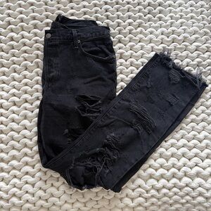 Agolde Black Distressed  Jeans